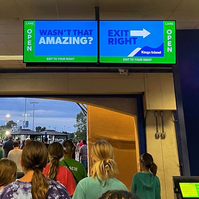 All day today at kings island employees asked “wasn’t that amazing?” after rides. And here it is when leaving the park. Nice experience design, @kingsislandpr