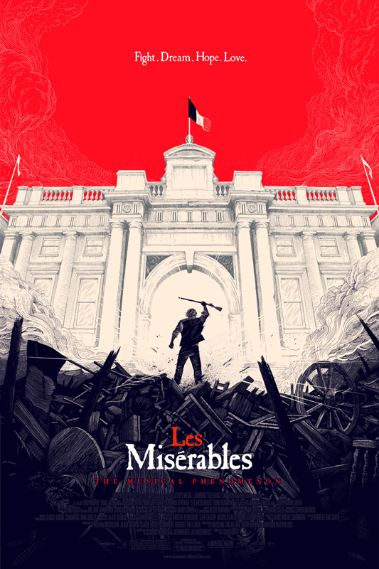 a poster for les miserables musical