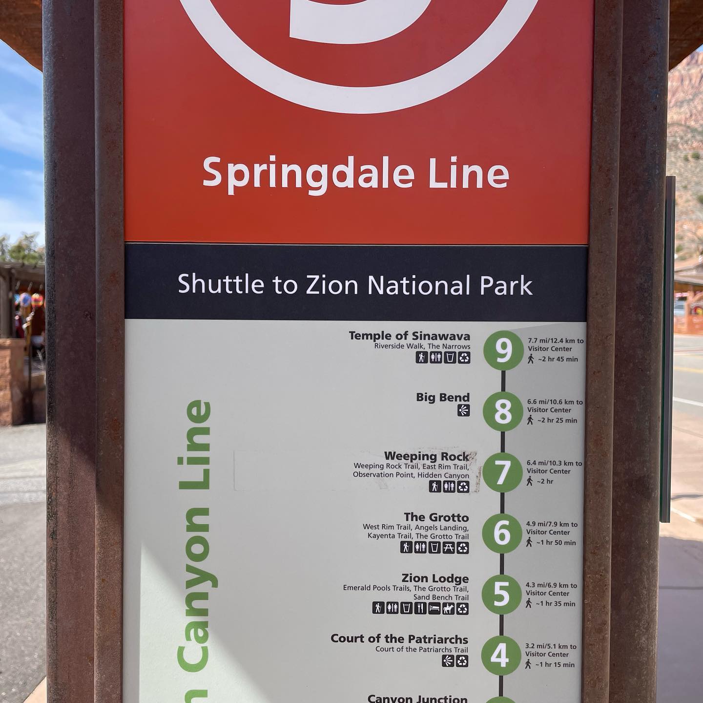 Getting around Zion and Springdale is just a shuttle ride away.  Pollution.  Congestion.  Experience.