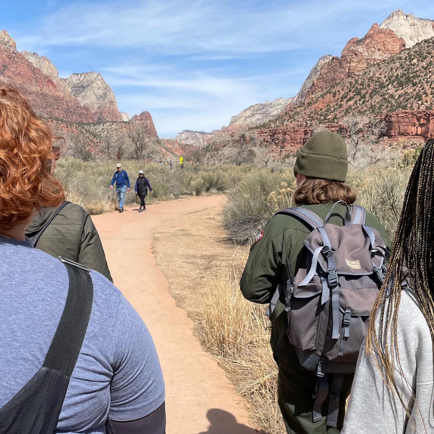 National Park Rangers make @zionnps come alive. The people who offer can make or break the experience. Ranger Jason blew us away during the Pa’rus Trail walk! @nationalparkservice