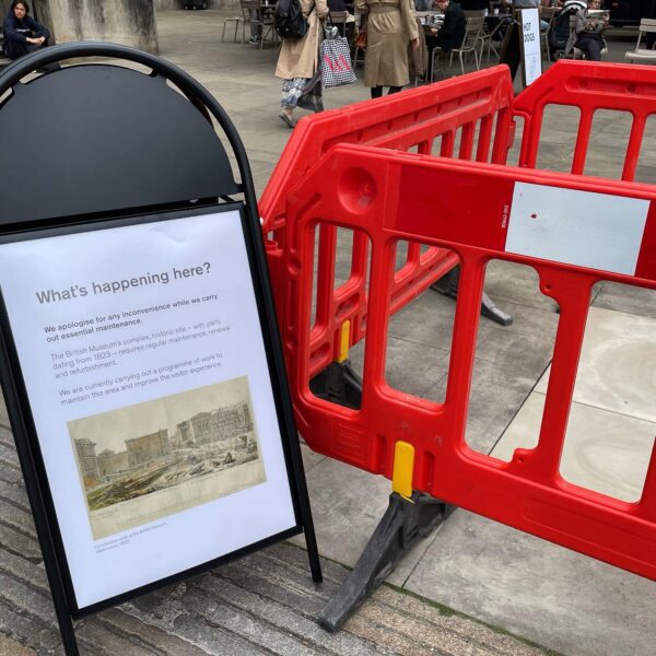 Is your design being refurbished? Tell guests what’s happening. They’ll appreciate honesty. #wkbnch #ux #experiencedesign #servicedesign