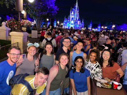 a group of students at walt disney world smiling 