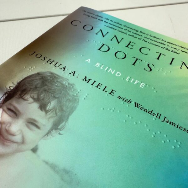 Read closely. The cover of Connecting Dots by @j.a.miele elegantly incorporates braille and visual design.