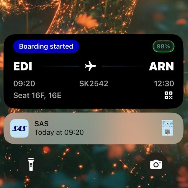 A progress bar for aircraft boarding? That’s UX Progress! ️ @flysas widget updates reduce travel stress with clear, at-a-glance information.