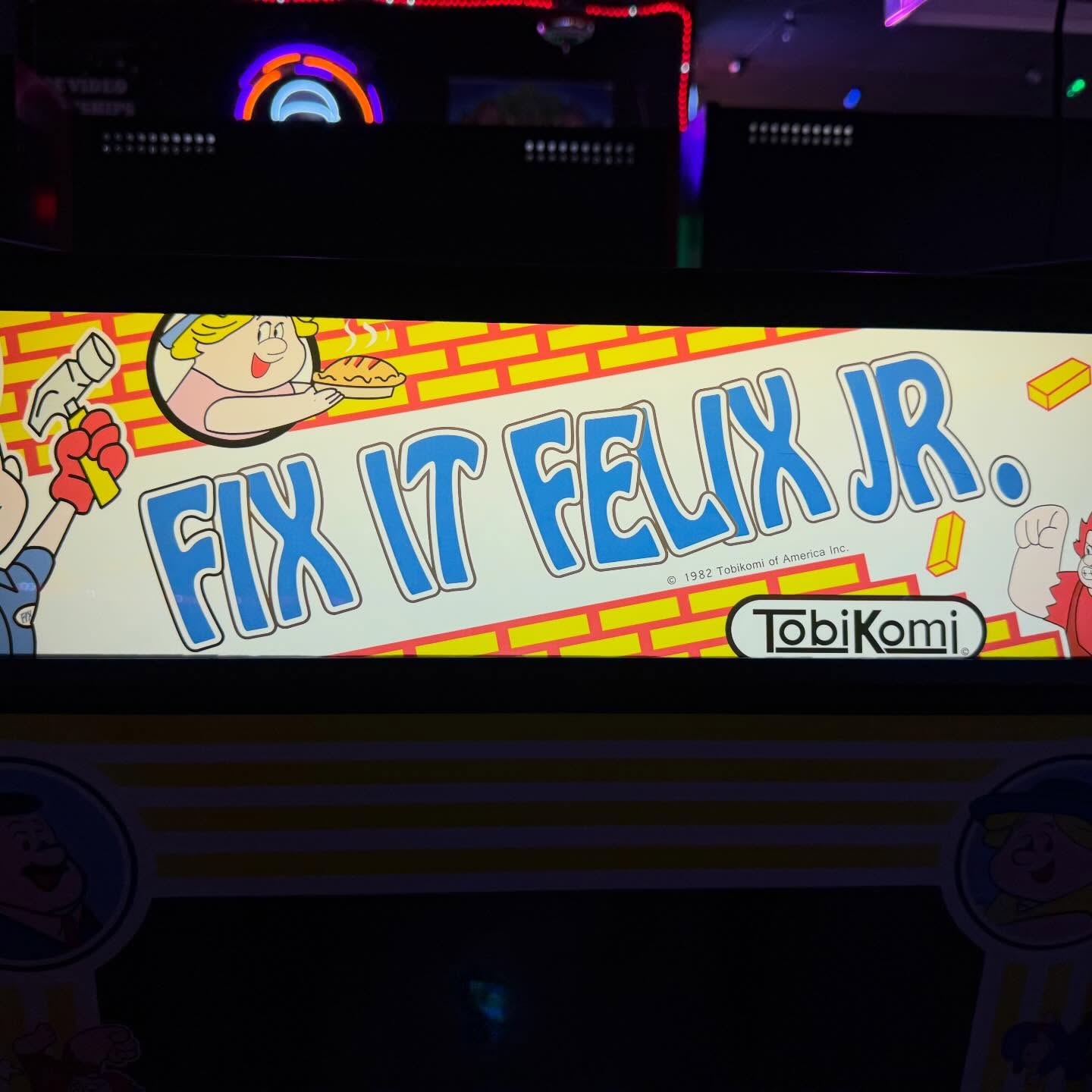 Yes, a Fix-it Felix arcade game at @electricstarshiparcade. It’s the 1982 that never was. This transmedia storytelling wrecked me! 

@disney