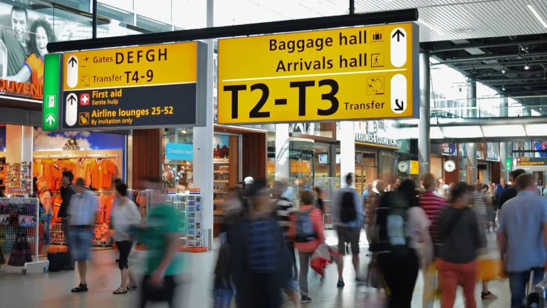 wayfinding signage at an airport