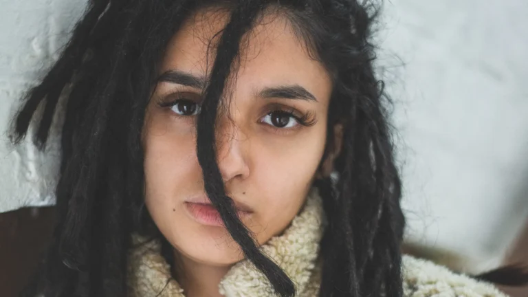 portrait of a mixed-race woman